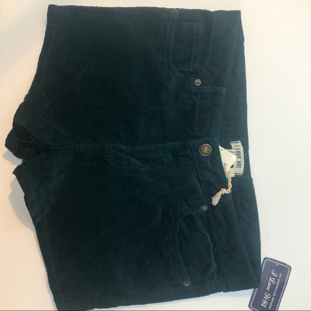 Forever 21 Teal Corduroy Women Shorts